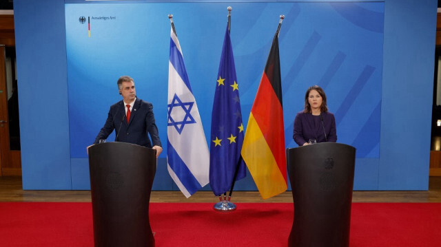 La première ministre allemande Annalena Baerbock et son homologue israélien Eli Cohen. Crédit Photo: Odd ANDERSEN / AFP