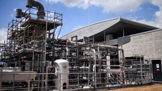 Une usine pour la production d'hydrogène vert. La plus grande usine d'électrolyse d'hydrogène. Crédit Photo: Ina FASSBENDER / AFP