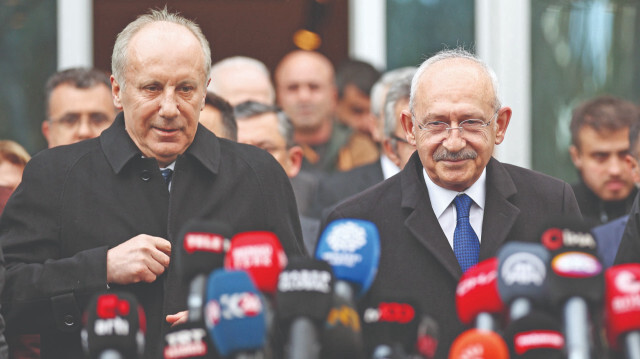 Memleket Partisi lideri İnce ve CHP lideri Kılıçdaroğlu. 