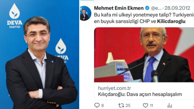 DEVA Partisi adayı olarak CHP listesinden Mersin milletvekili adayı olan Mehmet Emin Ekmen'in geçmiş yıllarda yaptığı Kılıçdaroğlu ile alay eden paylaşımları ortaya çıktı.