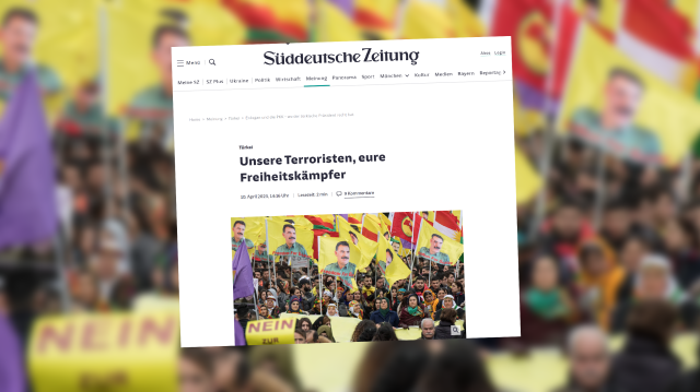 Alman medyasında yer alan 'Erdoğan haklı, Batılı ülkelerin PKK'ya karşı tutumu samimi değil' başlıklı haber