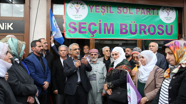 HDP'li Mithat Sancar, Yeşil Sol Parti seçim bürosunun açılışına katıldı. 