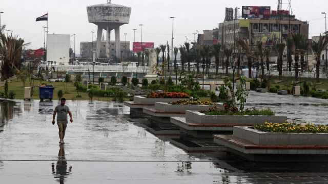 Des fortes pluies à Bagdad en Irak. Crédit photo: AHMAD AL-RUBAYE / AFP