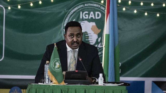 Le porte-parole de l'Igad, Nuur Mohamud Sheekh. Crédit photo: Tony KARUMBA / AFP