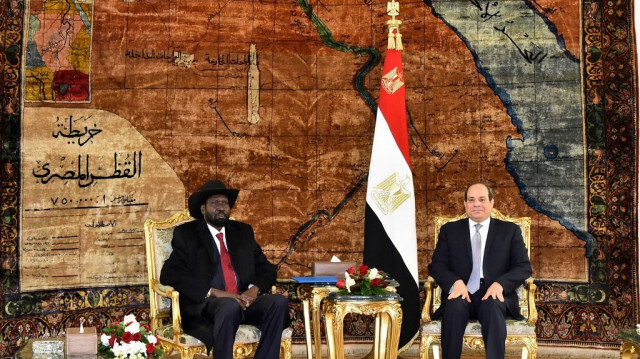 Le président égyptien Abdel Fattah al-Sisi et le président du Sud-Soudan Salva Kiir Mayardit. Crédit photo: AFP