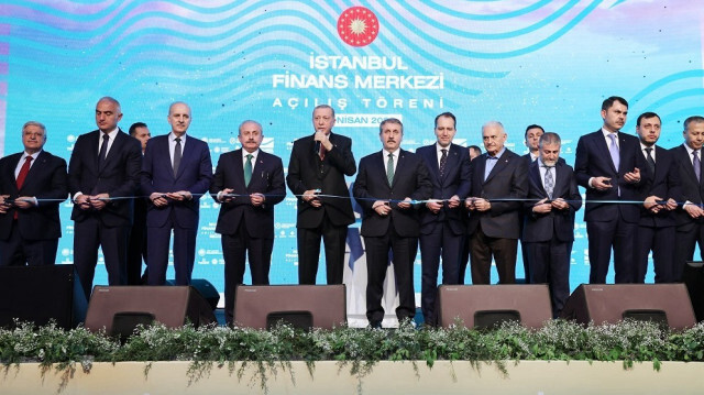 Le président turc, Recep Tayyip Erdogan à la cérémonie d'inauguration de la première phase du Centre financier d'Istanbul. Crédit photo: AA