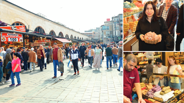 Yeni Şafak muhabiri Mesude Demirhan, Eminönü’ndeki bayram hareketliliğini inceledi.