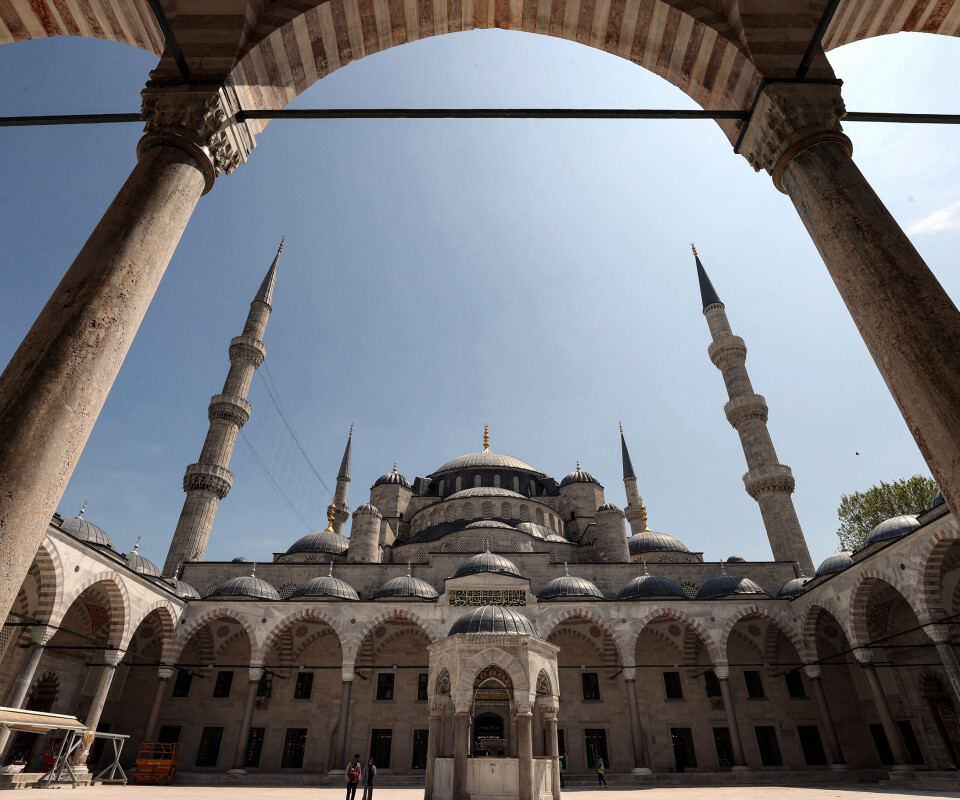 Ремонт мечети. Мечеть Султана Ахмеда. Стамбул. Sultanahmet.