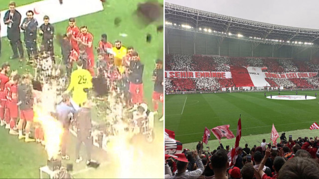 Keçiörengücülü futbolcular Samsunsporlu oyuncuları sahaya çıkarken alkışladı. 