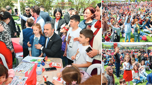 Bursa Büyükşehir Belediyesi Çocuk Şenliği’nde çifte bayram coşkusu yaşattı.
