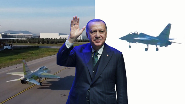 Cumhurbaşkanı Erdoğan Hürjet'in ilk uçuş görüntülerini paylaştı.