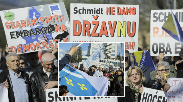 Bosna Hersek'te protesto. 