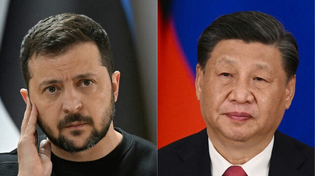 Le Président ukrainien, Volodymyr Zelensky et son homologue chinois, Xi Jinping. Crédit photo: Genya SAVILOV, Vladimir ASTAPKOVITCH / SPOUTNIK/ AFP