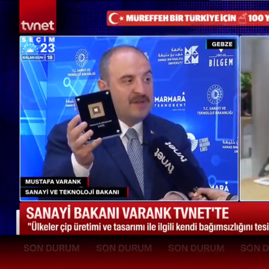 Bakan Varank tvnet ekranlarında duyurdu: Türkiye'de çip üretim tesisi kuruluyor