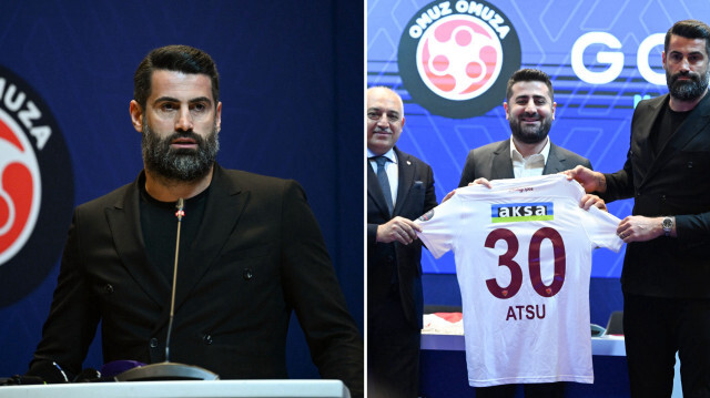 Volkan Demirel, depremde hayatını kaybeden Christian Atsu'nun formasını Mehmet Büyükekşi'ye hediye etti.