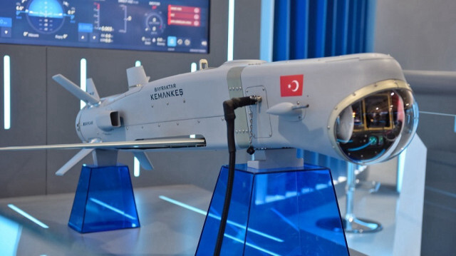 Un mini-missile de croisière intelligent, BAYRAKTAR KEMANKEŞ, a été présenté pour la première fois à TEKNOFEST à Istanbul. Crédit photo: AA