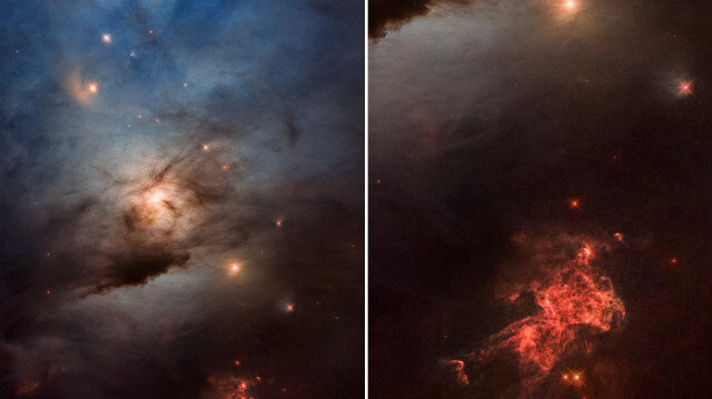 Hubble'dan gözalıcı fotoğraf: Yıldız oluşum bölgesi görüntülendi.