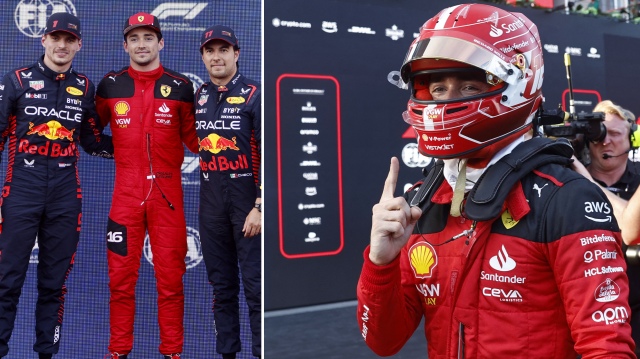 Leclerc ve Ferrari, Bakü'de üst üste 3. kez pole pozisyonun sahibi oldu