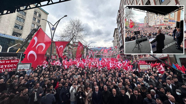 MHP lideri Devlet Bahçeli Kütahya Mitingi'nde.