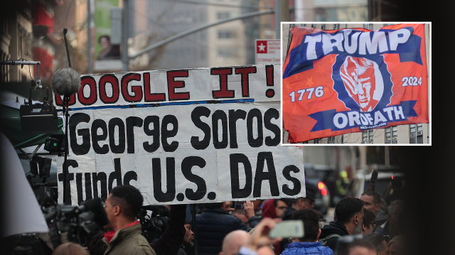Donald Trump destekçileri, bölge savcısının George Soros tarafından fonlandığını iddia etti.