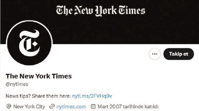 New York Times artık mavi tik'siz.