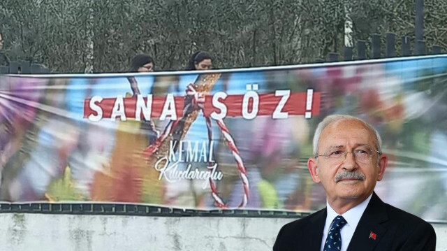 Kılıçdaroğlu'nun darağacı göndermeli pankartı tepkilere neden oldu. 