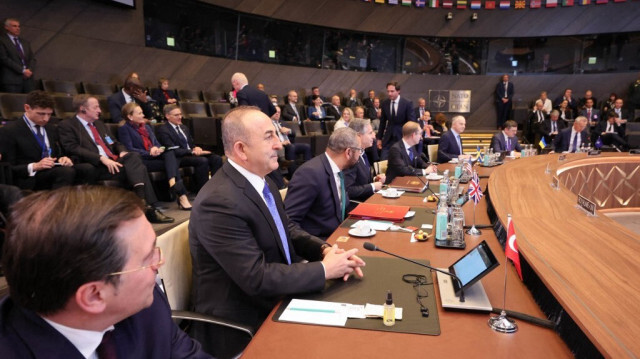 Le ministre turc des Affaires étrangères, Mevlut Cavusoglu, à la réunion des ministres des Affaires étrangères du Conseil de l'OTAN. Crédit photo: OLIVIER MATTHYS / AFP