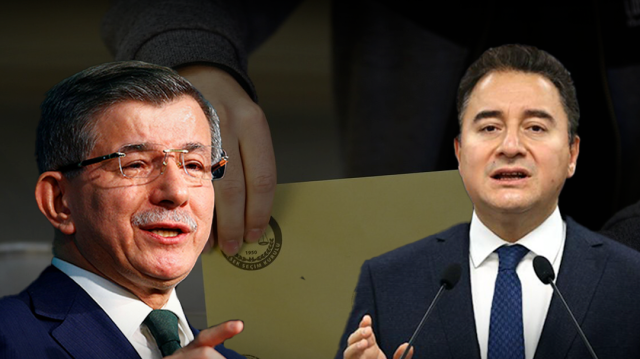 Gelecek Partisi Genel Başkanı Ahmet Davutoğlu ve DEVA Partisi Genel Başkanı Ali Babacan