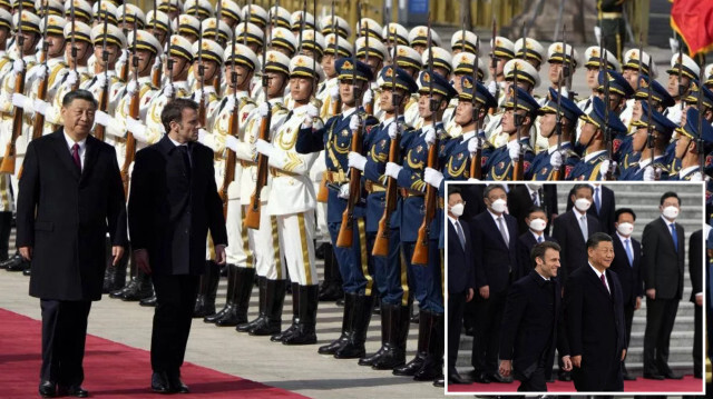 Fransa Cumhurbaşkanı Macron ile Çin Cumhurbaşkanı Xi Jinping