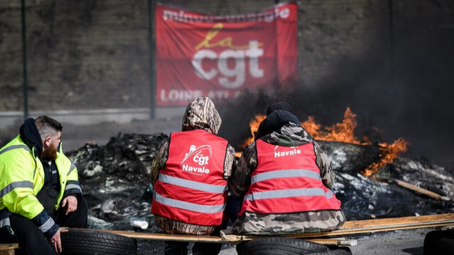 Des manifestants de la CGT Énergie. Crédit photo: LOIC VENANCE / AFP