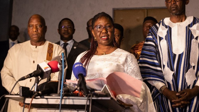 La Ministre des Affaires Étrangères Burkinabè, Olivia Rouamba, le 09.02.2023. Crédit photo: OLYMPIA DE MAISMONT / AFP

