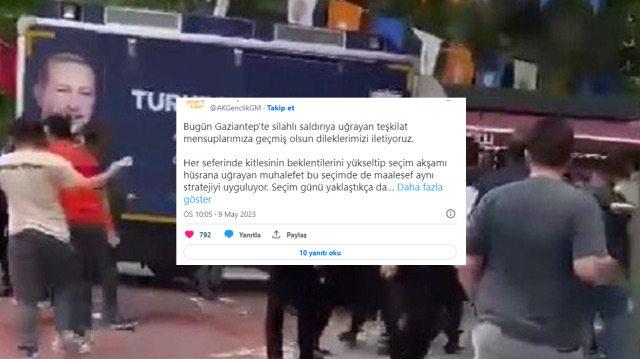 Gaziantep'te Şehitkamil Belediyesi'nin CHP'li Meclis Üyesi Ersin Atar, AK Partililere silahla saldırdı. Olaya ilişkin AK Parti Gençlik Kolları sosyal medya hesabından açıklama yaptı. 


