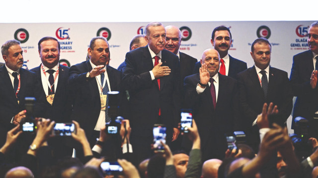 Cumhurbaşkanı Recep Tayyip Erdoğan HAK-İŞ’in 15. Olağan Genel Kurulu’na katılı. 