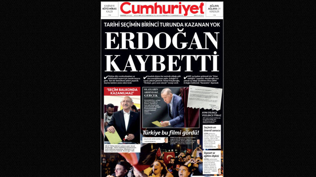 Cumhuriyet'ten skandal manşet.