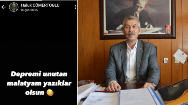 CHP'li Belediye Başkanı Haluk Cömertoğlu, Cumhurbaşkanı Erdoğan'a oy verdikleri gerekçesiyle depremzedelere tepki gösterdi.