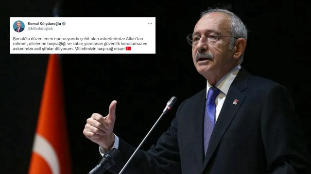 Kemal Kılıçdaroğlu, terör örgütü PKK'nın adını anmadan şehitler için taziye mesajı paylaştı.