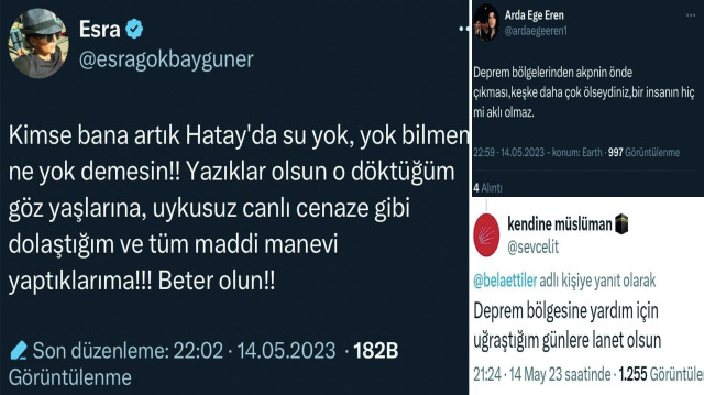 7'li Masa'ya oy veren seçmenler sosyal medyada afetzedeleri hedef aldı. 