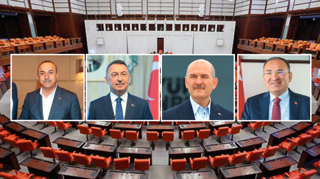 Fuat Oktay, Süleyman Soylu, Bekir Bozdağ, Mevlüt Çavuşoğlu.