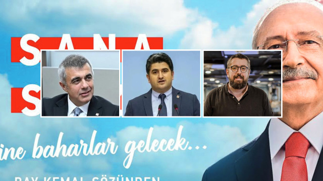 Mehmet Ali Yüksel (solda) Onursal Adıgüzel (ortada) Akan Abdula (sağda)