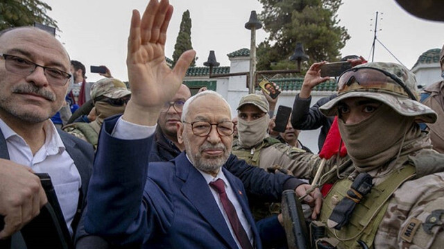 Rached Ghannouchi, leader historique d'Ennahda, également emprisonné. Crédit Photo : Agence Anadolu