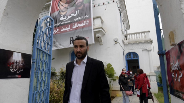 Le président de l'Union tunisienne des journalistes (SNJT), Mohamed Yassine Jelassi. Crédit Photo: FETHI BELAID / AFP