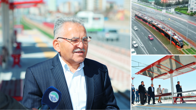 Kayseri Talas Mevlana-Cumhuriyet Meydanı arası Tramvay Hattı.
