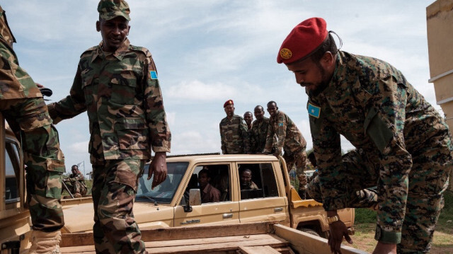 Des membres de l'armée nationale somalienne. Crédit Photo: GUY PETERSON / AFP