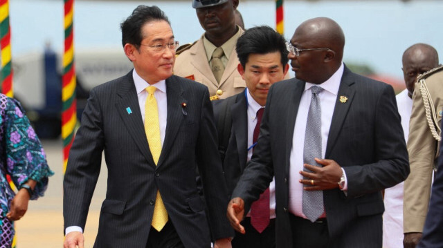 Le Premier ministre japonais, Fumio Kishida et le vice-président ghanéen Mahamudu Bawumia. Crédit photos: Nipah Dennis / AFP