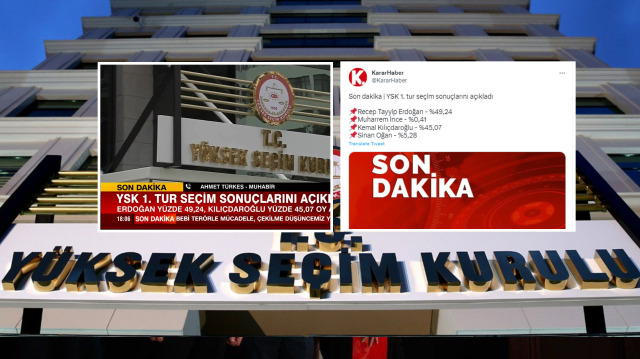 CNN Türk ve Karar Gazetesi seçim sonuçlarını yanlış verilerle paylaştı. 