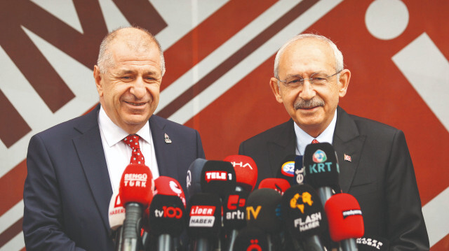  Zafer Partisi Genel Başkanı Ümit Özdağ, CHP Genel Başkanı Kemal Kılıçdaroğlu.