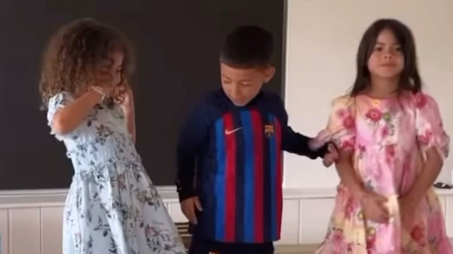 Footage of Ronaldo's Youngest Son Singing and Dancing in Barcelona Shirt  Causes Stir Online