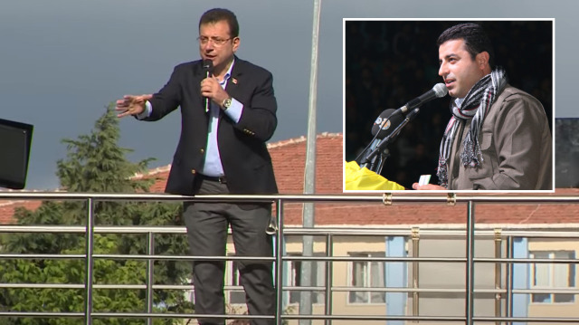 CHP'li Ekrem İmamoğlu Beylikdüzü'nde yaptığı konuşmada terör tutuklusu HDP'li Demirtaş için 'adalet' çağrısı yaptı