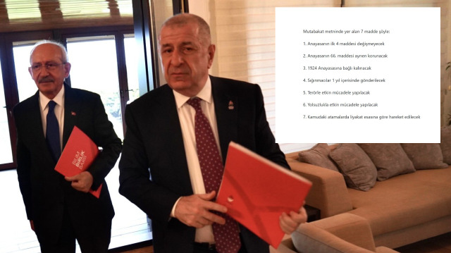 Ümit Özdağ ile Kemal Kılıçdaroğlu'nun 'HDP' güdümünde hazırladığı mutabakat metni sızdırıldı.