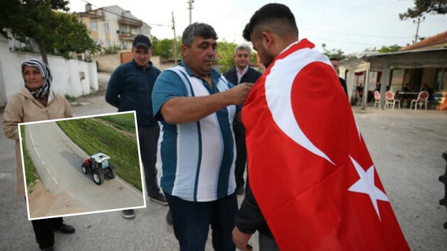 Balıkesirli genç çiftçi Cumhurbaşkanı Erdoğan'a teşekkür etmek için traktörüyle yola çıktı.
